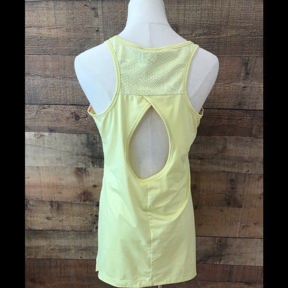Nanette Lepore Yellow Active Tank Keyhole Back Athleisure Medium Yoga - Picture 6 of 6